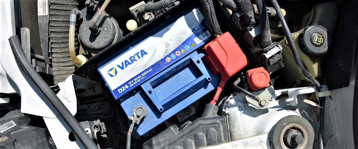 Installed car battery