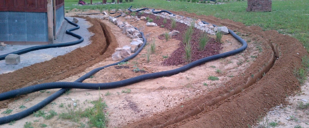 Gravel trench for burying cables